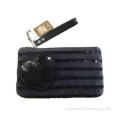 Reusable Jucy Navy Velet Fabric Wallet Bag With Sequin Line